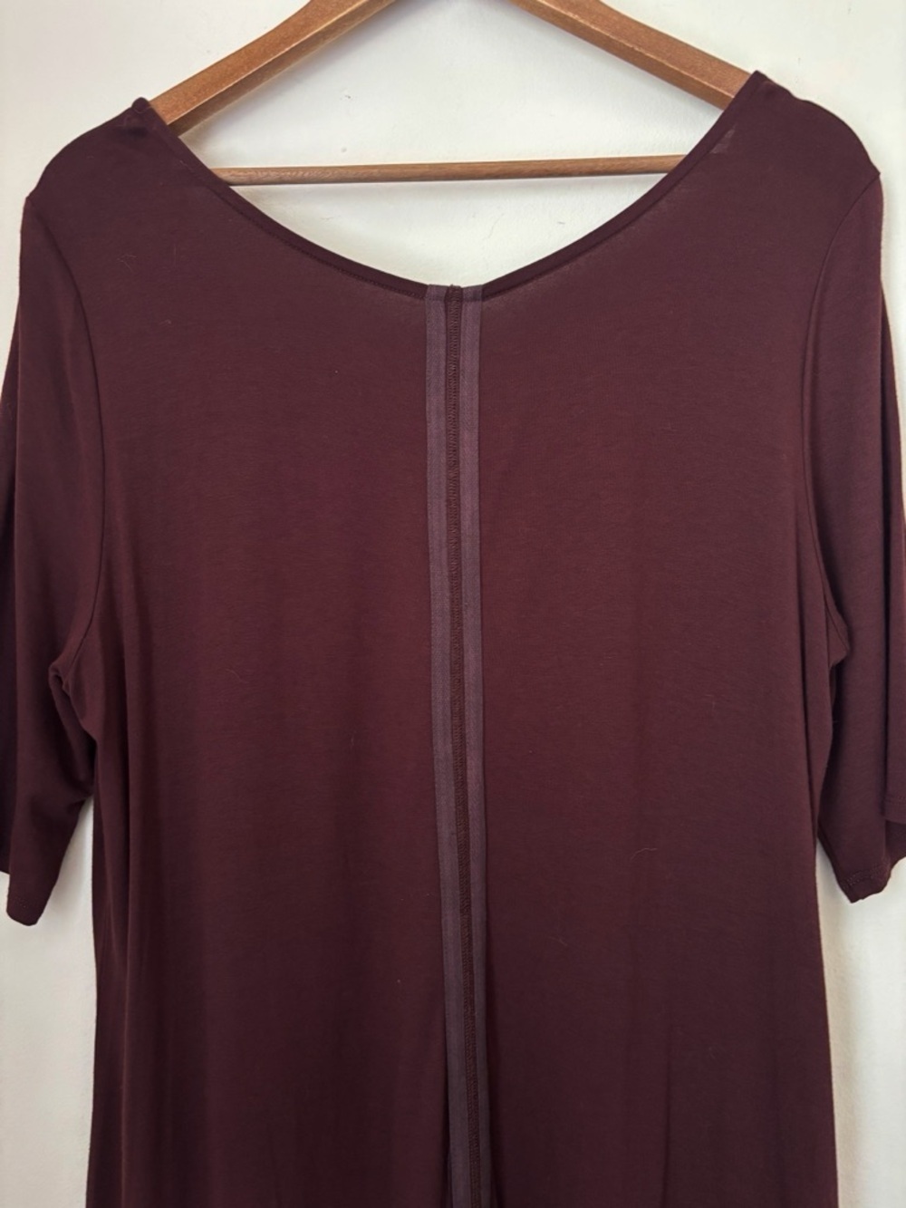 Stella Carakasi Brown Scoop Neck Stretch Jersey Tunic Top Large Lagenlook - Picture 5 of 8